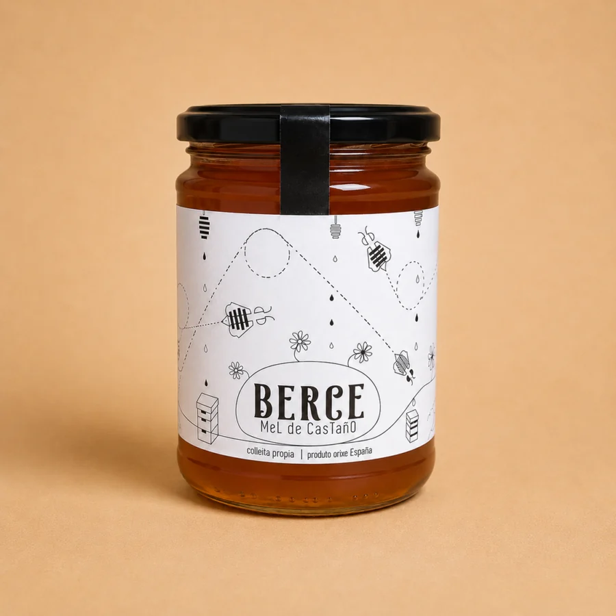 Tarro de mel de castiñeiro Berce